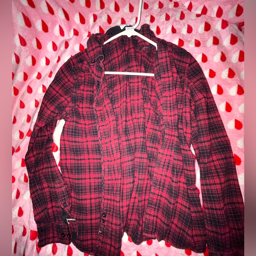 red and black plaid flannel